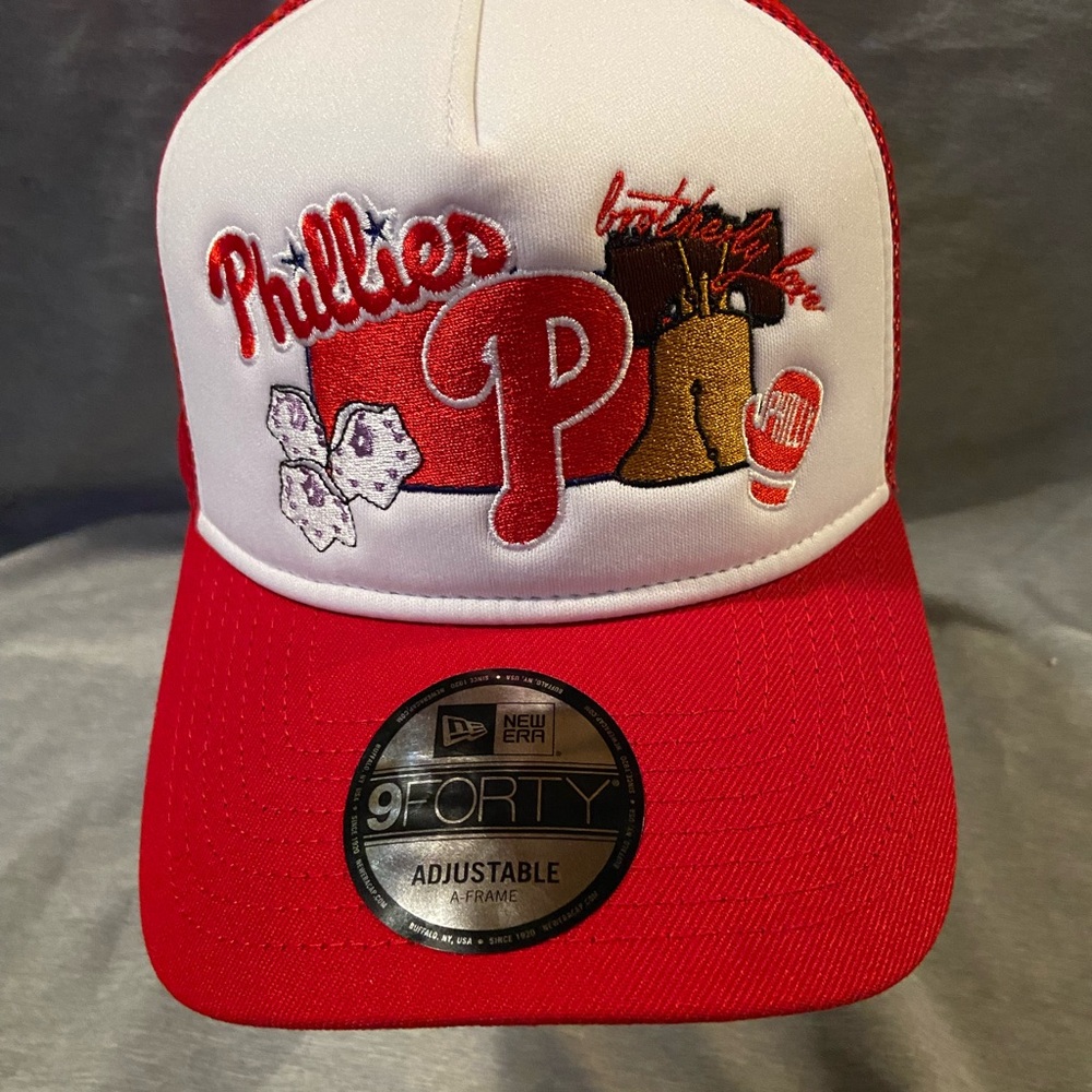 NEW Men’s Philadelphia Phillies New Era 9FORTY Brotherly Love Adjustable Hat Red